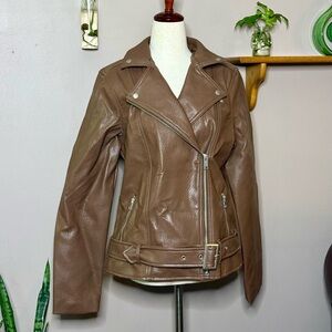 Old Navy Faux Leather Moto Jacket Women’s Size Medium